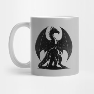 Bigfoot Sasquatch Year of The Dragon Pet Cryptid Legend Believer Silhouette Mug